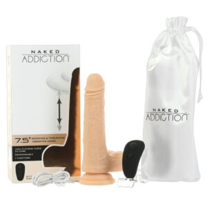 Naked Addiction Silikone Vibrator Med Støde Funktion og Rotation